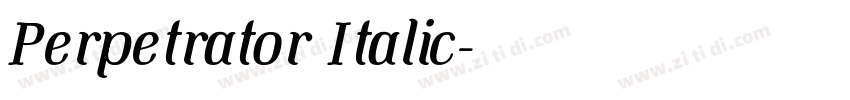 Perpetrator Italic字体转换